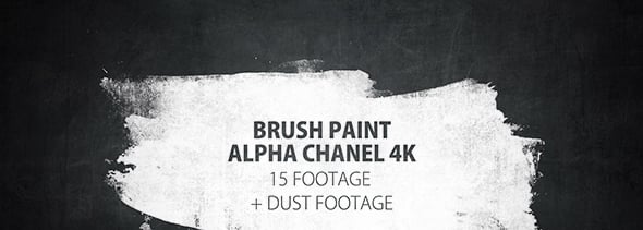 16 Paint Brush Stroke Transitions Reveal Pack Matte/ Oil Art Dust Ink Grunge Texture/ Chalk Board