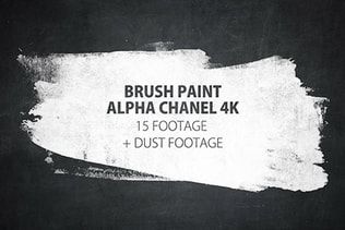 16 Paint Brush Stroke Transitions Reveal Pack Matte/ Oil Art Dust Ink Grunge Texture/ Chalk Board