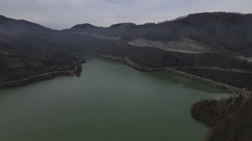 Aerial Dam Lake