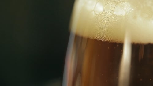 Beer Bubbles In a Glass