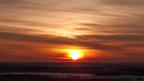 Over Clouds During Beautiful Sunset