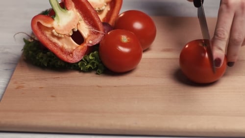 Tomato Cutting Process