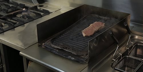 Meat On A Grill Pan