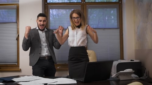The Young Girl And The Guy In The Office.