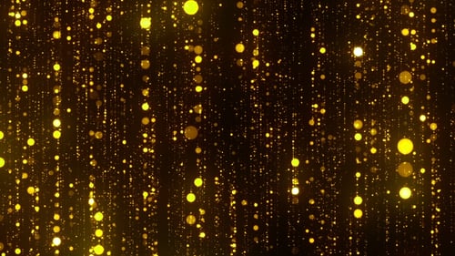 Golden Shimmering Particle Rain Background Loop
