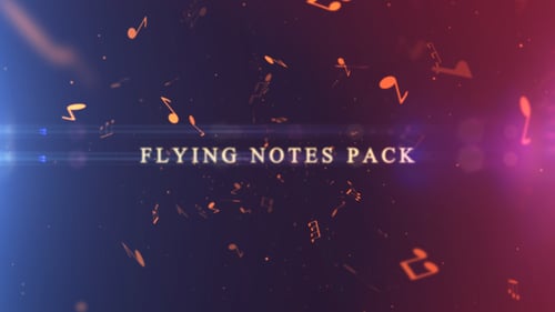 Animated Flying Music Notes Background Loop