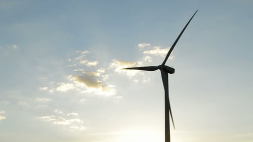 Wind Turbine Energy Renewable at Sunset