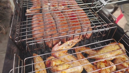 Kochen im Freien Grillen