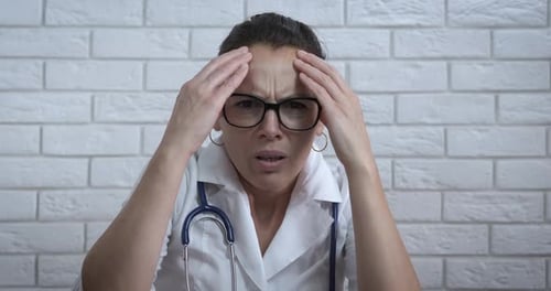 Doctor after mental work.