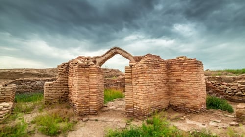 Old Castle Ruins In The Ancient City Sauran, Kazakhstan
