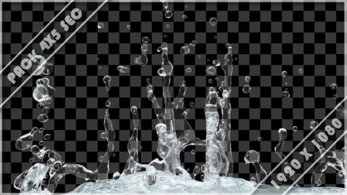 Dynamic Water Splash Elements with Alpha Channel