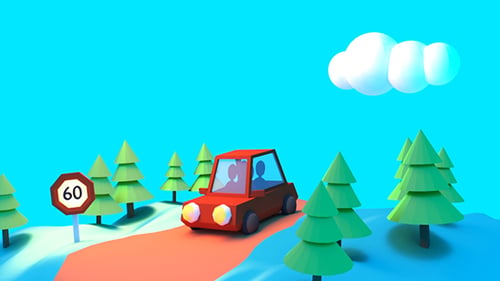 Toon Sommerurlaub Roadtrip