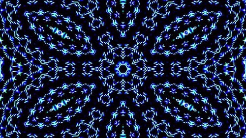 Abstract Geometric Glowing Kaleidoscope Pattern Loop