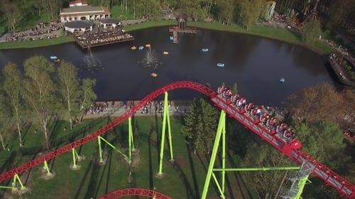 Aerial View Of Amusement Park