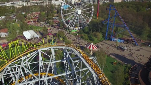 Aerial View Of Amusement Park