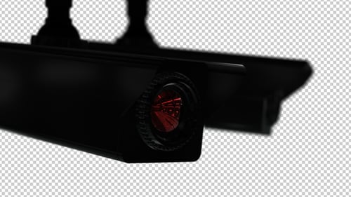 3D Security Camera Surveillance System Panning Animation