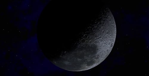 Realistic Moon to Earth Zoom Out Reveal