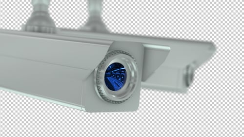 Futuristic Security Cameras with Digital Data Stream