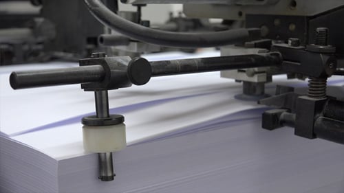 Printing Press Machine in Print Shop Environment