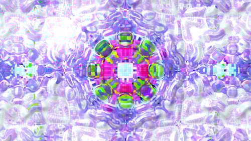 Hypnotic Glitch Kaleidoscope Abstract Pixel Art Background