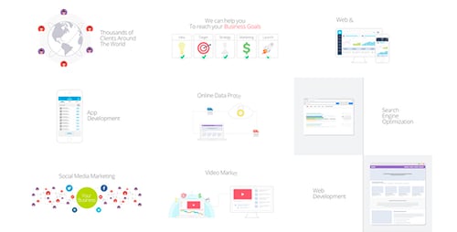 Clean Business Explainer Kit with Animated Icons and Data