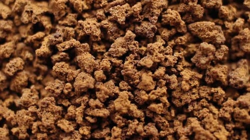 Extreme Close Up of Coffee Granules