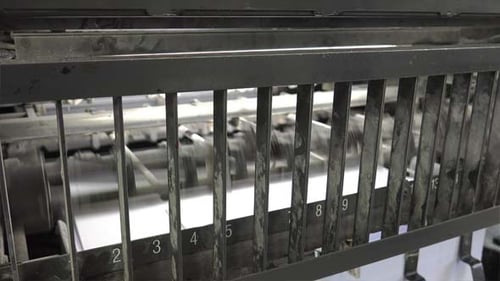 Industrial Printing Press Production at a Factory