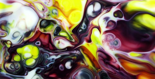 Colorful Abstract Liquid Design with Chaotic Motion
