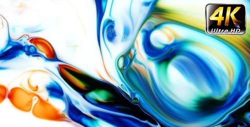 Abstract Footage of Swirling Colorful Paint