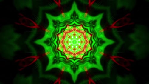 Neon Vj Loop Abstract Green Background