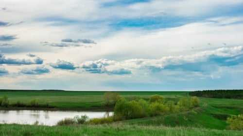 Landschaft Wolken über dem See Schöne Sicht auf das Wasser