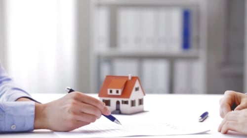 Business Partners With House Keys And Contract 86