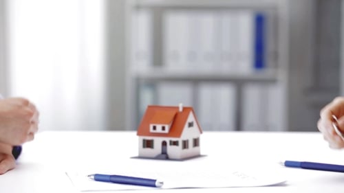 Business Partners With House Keys And Contract 84