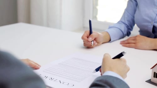 Business Partners With House Model And Contract 11