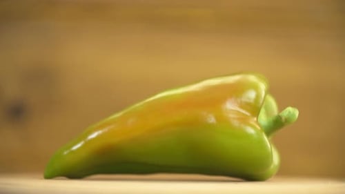 One Green Pepper on the Table