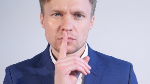 Silence Gesture by Businessman