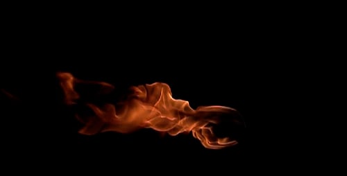 Dramatic Orange Flame on a Black Background