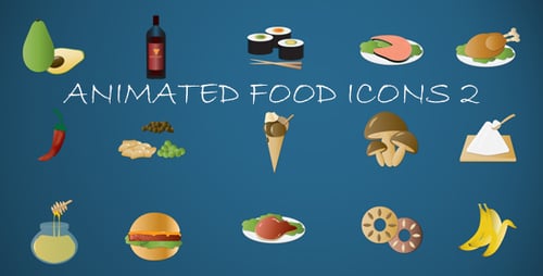 Animated Food Icons Pack for Modern Projects