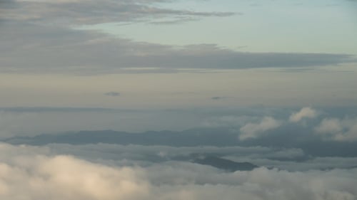 Moving Clouds On Mountain