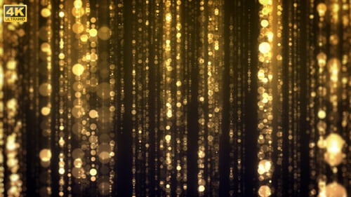 Golden Shimmering Particle Lights Falling Festive Background
