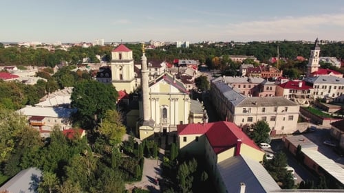 Cathedral On Countryside In Mountains