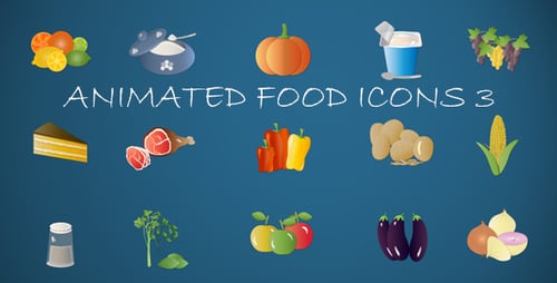 Animated Food and Beverage Icons Pack