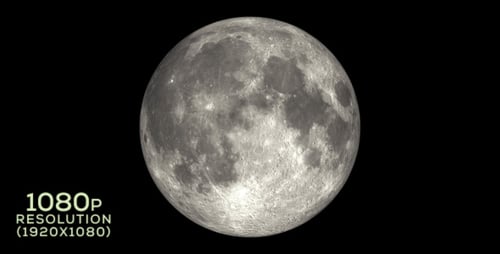 Realistic Rotating Moon Phases on Black
