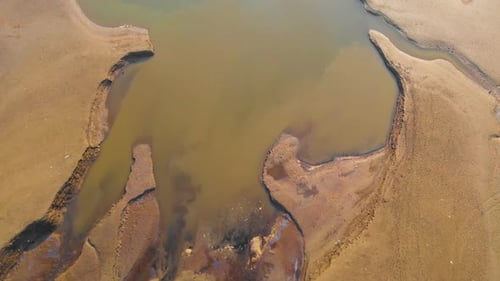 Aerial View of a Drought-Stricken Landscape