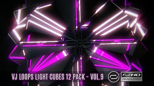 VJ Loops Light Cubes Vol.9 - Paquete de 12