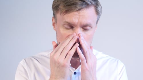 Portrait of Man with Flu