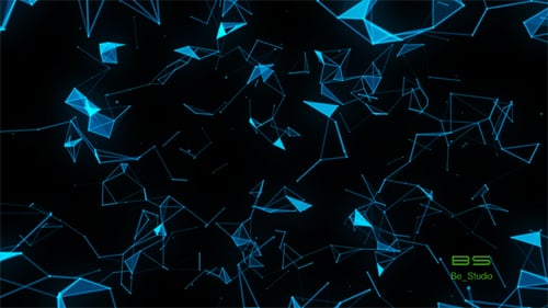 Glowing Blue Abstract Network Background with Digital Connections Loop