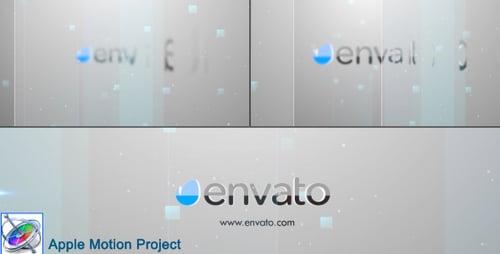 Modern Glass Logo Opener with Light and Squares