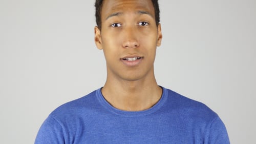 Sprechender schwarzer Mann, Portrait