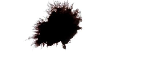 Goutte d'encre avec un flux organique